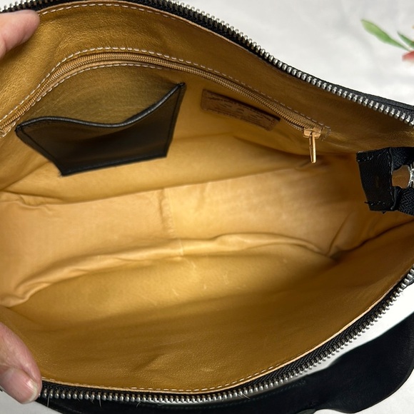 SAS Black and White Shoulder Bag with Zebra Print Leather/ calfskin - Picture 14 of 16